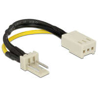 DeLock DeLock Power Cable 3 pin male > 3 pin female (fan) 8cm – Reduction of rotation speed