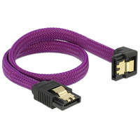 DeLock DeLock SATA cable 6 Gb/s 30cm down / straight metal Purple Premium