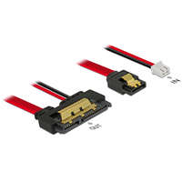  DeLock Cable SATA 6Gb/s 7pin receptacle+2pin power female>SATA 22pin receptacle straight (5V) metal 30cm