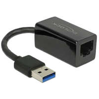DeLock DeLock SuperSpeed USB3.2 Type-A male > Gigabit LAN 10/100/1000 Mbps compact Adapter Black