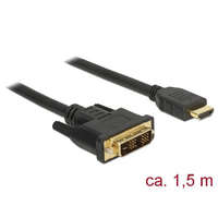  DeLock DVI-D (Single Link) male > HDMI-A male 1,5m Black