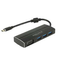  DeLock USB 3.1 Gen 1 Adapter USB Type-C to 3x USB 3.0 Type-A Hub + 1 x VGA (DP Alt Mode)