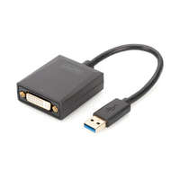  Digitus USB3.0 to DVI-I (Dual Link) Adapter Black