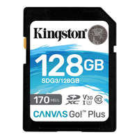 Kingston Kingston 128GB SDXC Canvas Go! Plus Class 10 170R UHS-I U3 V30