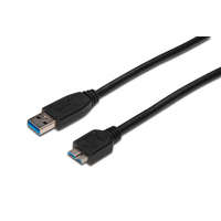  Assmann USB3.2 connection cable USB A - Micro USB B 0,25m Black