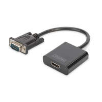Digitus Digitus VGA to HDMI Converter + Audio (3.5mm) Black
