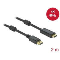 DeLock DeLock Active DisplayPort 1.2 to HDMI Cable 4K 60Hz 2m Black