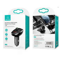 Usams Usams C21 Dual USB 3.4A Digital Display Wireless FM Car Charger Black