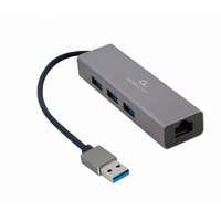 Gembird Gembird USB AM Gigabit Network Adapter With 3-port USB 3.0 Hub Grey