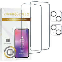 Diamodillo Diamodillo iPhone 14/15 Pro 9H Surface Hardness Oil Resistant WaterProof Glossy (2db kijelző és kamera lencse védő)