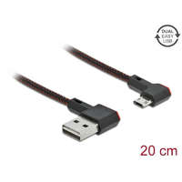 DeLock DeLock EASY-USB 2.0 Cable Type-A male to EASY-USB Type Micro-B male angled left / right 0,2m Black