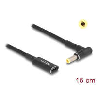 DeLock DeLock Adapter cable for Laptop Charging Cable USB Type-C female to HP 4,8x1,7mm male 90° angled 15cm Black