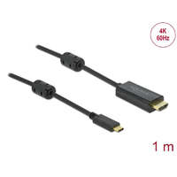  DeLock Active USB Type-C to HDMI Cable (DP Alt Mode) 4K 60 Hz 1m Black