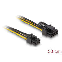 DeLock DeLock Power PCI Express 6 pin male to PCI Express 6+2 pin male cable 0,5m