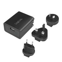  Logilink USB fast charging travel adapter set 3x adapters 10.5W Black