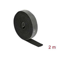  DeLock Hook-and-loop tape on roll L 2 m x W 15 mm Black
