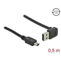  DeLock EASY-USB 2.0 Type-A male angled up / down > USB 2.0 Type Mini-B male cable 0,5m Black