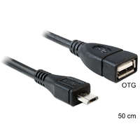 DeLock DeLock Cable USB micro-B male > USB 2.0-A female OTG 50cm
