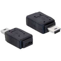 DeLock DeLock Adapter USB mini male > USB micro-A+B female Black