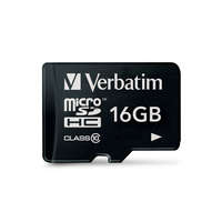  Verbatim 16GB microSDHC Premium Class10 adapter nélkül