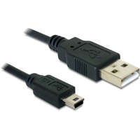 DeLock DeLock USB2.0-A > USB mini-B 5 pin male/male cable 1m Black