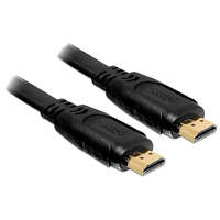 DeLock DeLock High Speed HDMI-kábel típusú Ethernet &#8211; HDMI A dugós > HDMI A dugós lapos 2m Black