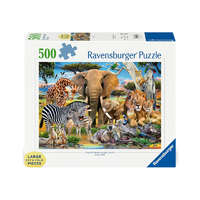Puzzle 500 db - Vadállatok kölykei