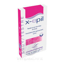  X-Epil H.kész pré.gélgyantacsík testre 12db