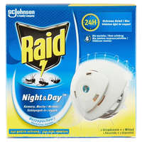  Raid Night&Day elekt.légy-és szúnyogirtó korong kész.+1utt.