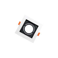 Optonica Optonica billenthető műanyag beépíthető spot lámpa fehér-fekete 1xGU10 IP20 2052