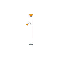 Rábalux Rábalux Action hagyományos megjelenésű ezüst-narancssárga állólámpa olvasókarral E27 100W+E14 25W 4026