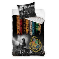 Ábránd Harry Potter ágyneműhuzat, 140x200 + 70x90 cm, Hogwarts - Zászló (100 % pamut)