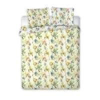 Ábránd Trendy pamut ágyneműhuzat, Sárga virágos (140x200 + 2 db 70x90 cm)