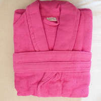 Ábránd Frottír sálgalléros köntös, Rózsaszín/Pink elegante (100 % pamut), L