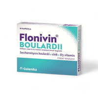Galenika International Kft. Flonivin Boulardii élőflórát, cinket és D3-vitamint tartalmazó étrend-kiegészítő kapszula
