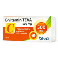 TEVA Gyógyszergyár Zrt. C-Vitamin Teva 500 mg rágótabletta 60x