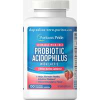 Puritan's Pride Probiotikus acidofilusz epres izesítésű rágótabletta / 100db