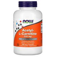 Now Acetyl-L-Carnitine, Acetil-L-karnitin, 500 mg, 200 db, NOW Foods
