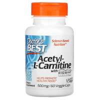 Doctor's Best Acetyl-L-Carnitine, acetil-L-karnitin, Biosint Carnitines-al, 500 mg, 60 db, Doctor s Best