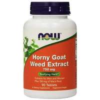 Now Horny Goat Weed Extract, püspöksüveg kivonat Maca gyökérrel, 750 mg, 90 db, NOW