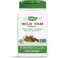 Nature's Way Wild Yam Root, mexikói vad jamgyökér, 425 mg, 180 db, Nature s Way