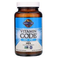 Garden of Life Vitamin Code, RAW One, Once Daily Multivitamin férfiaknak, 75 db, Garden of Life