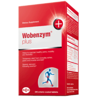 Mucos Pharma Wobenzym Plus, ízületek támogatása és fájdalomcsillapítás, 120 db, Mucos Pharma