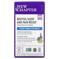 New Chapter Pihentető alvás és fájdalomcsillapítás, melatonin és gyömbér, 30 db, New Chapter
