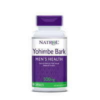 Natrol Yohimbe Bark, szexuális egészség támogatása férfiaknak, 500 mg, 90 db, Natrol