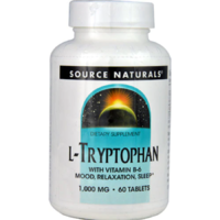 Source Naturals L-triptofán B6 vitaminnal, 1000 mg, 60 db, Source Naturals