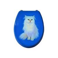 STYRON MDF WC ülőke, színes, perzsa cica - mintás STY-550-100