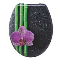 STYRON MDF WC ülőke, színes, bambusz, orchidea - mintás STY-550-94
