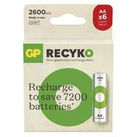 GP Batteries AA 2600mAh GP270AAHCER21-PP6 Recyko ceruza akku Ni-Mh