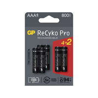 GP Batteries AAA 800mAh GP85AAAHCB-PP4+2 Recyko Pro mikro akku papírdobozos